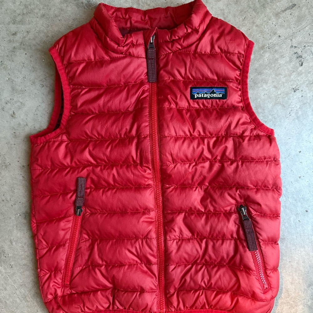 Patagonia Kids Down Puffer Vest | Red | Size 3T